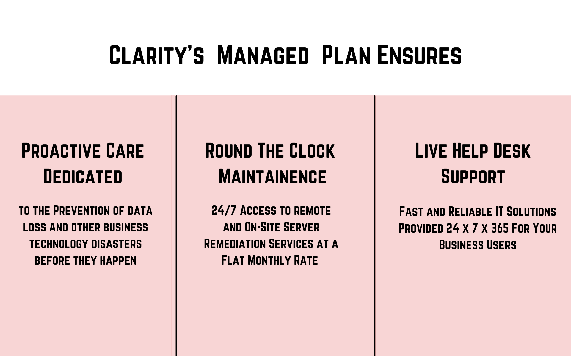 Clarity’s Managed Plan Ensures (2)
